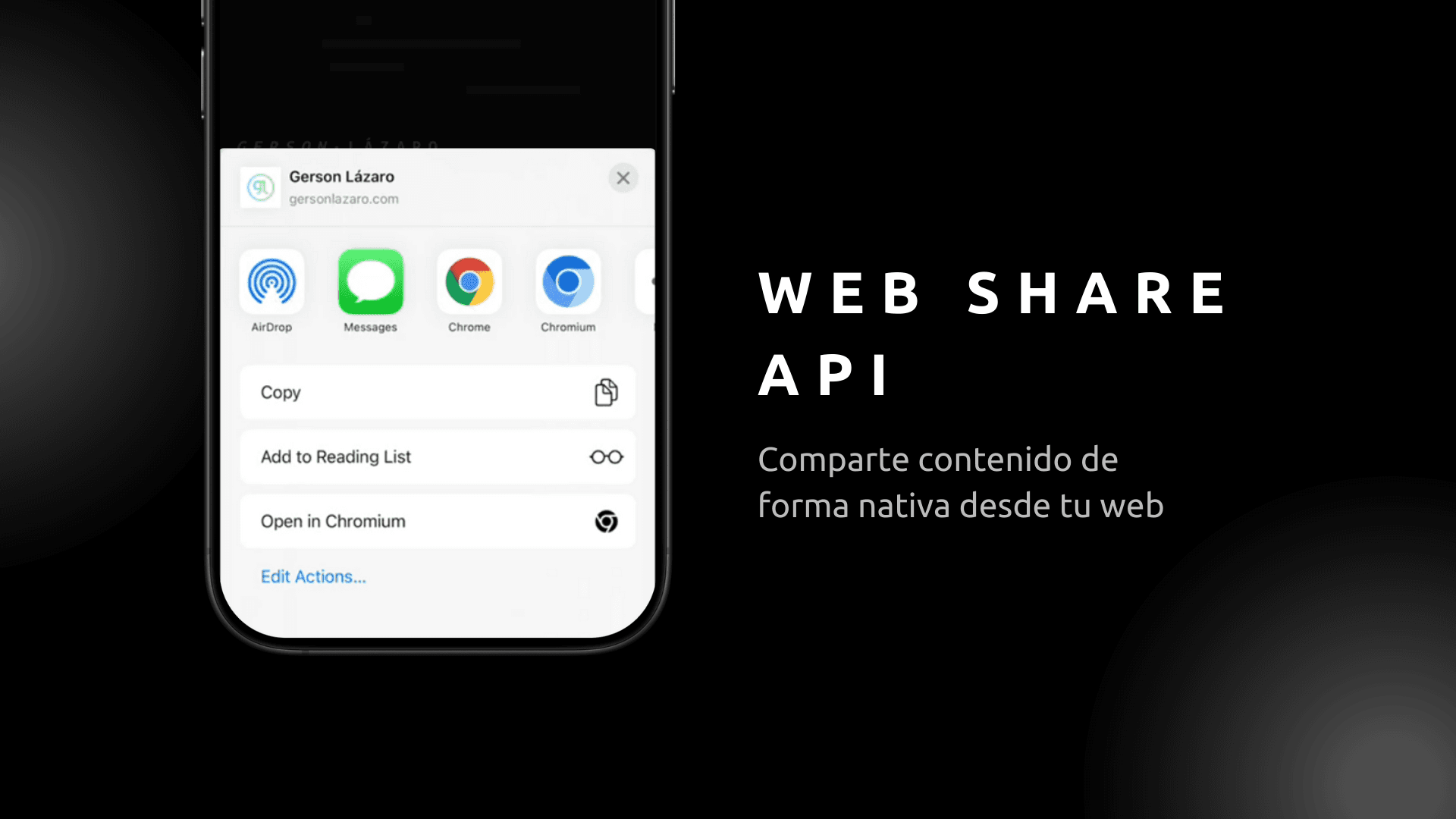 WEB Share API: Comparte contenido de forma nativa desde la web